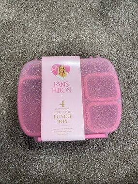 Paris Hilton Pink Glitter 4-Compartment Bento Lunch Box
